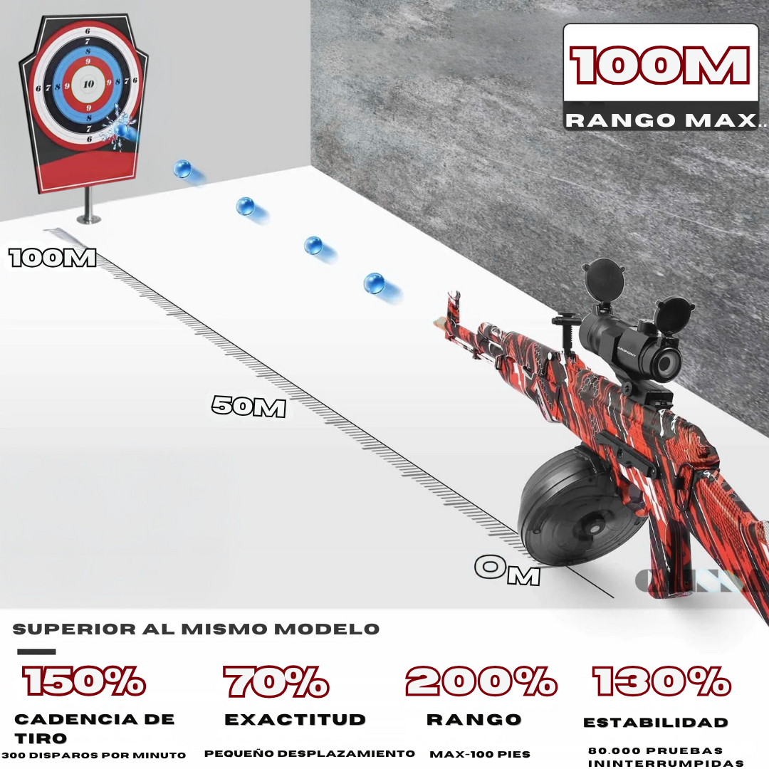 Pistola Bláster de Bolas de Gel M416 Manual y Automática de Modo Dual