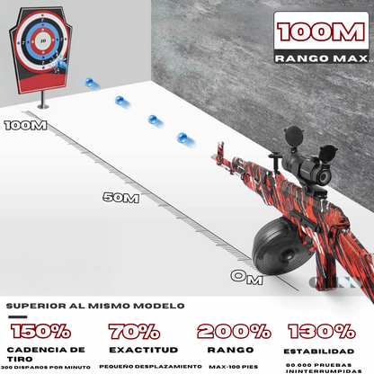 Pistola Bláster de Bolas de Gel M416 Manual y Automática de Modo Dual