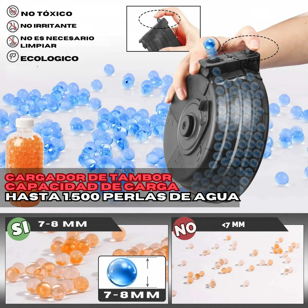 Pistola Bláster de Bolas de Gel M416 Manual y Automática de Modo Dual