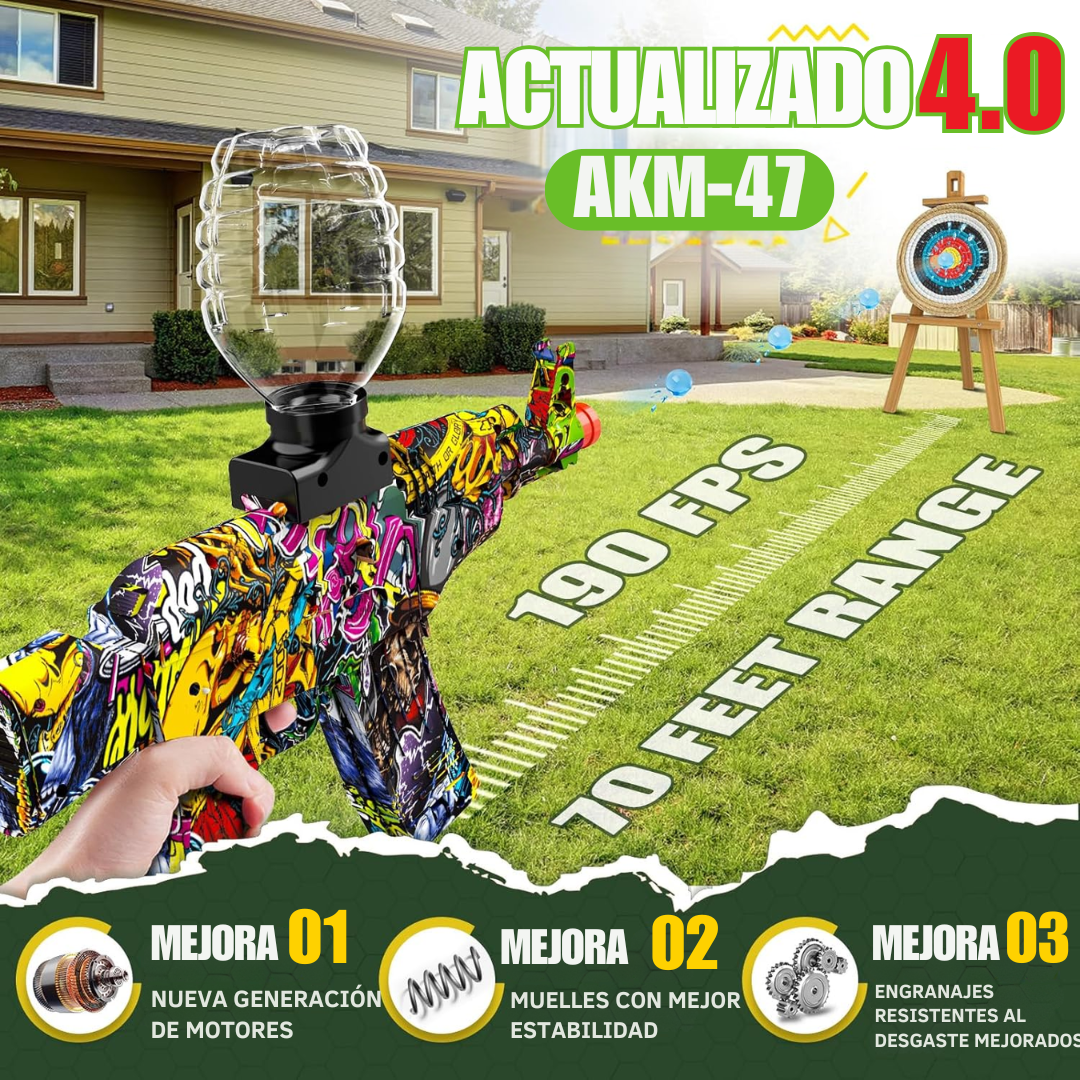 Pistola eléctrica con bolas de gel AKM-47