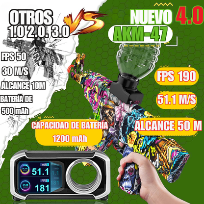 Pistola eléctrica con bolas de gel AKM-47