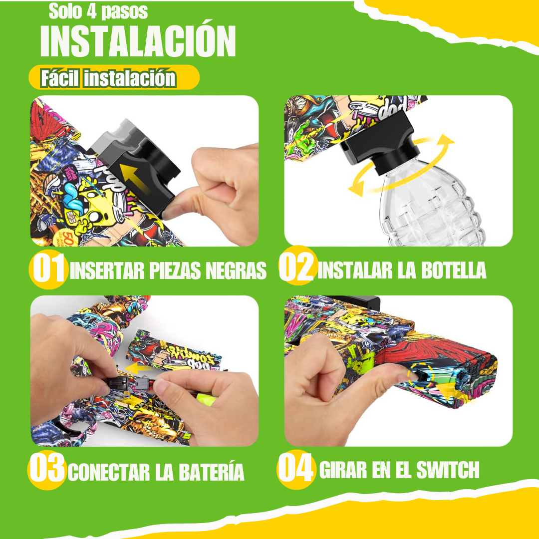 Pistola eléctrica con bolas de gel AKM-47